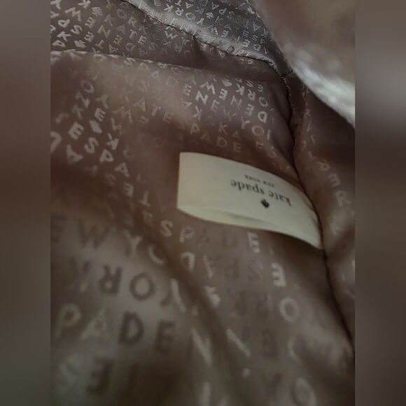 Kate Spade Quinn Beale Street Gold Metallic Embossed Tote 10x12x3.5 - Picture 11 of 13